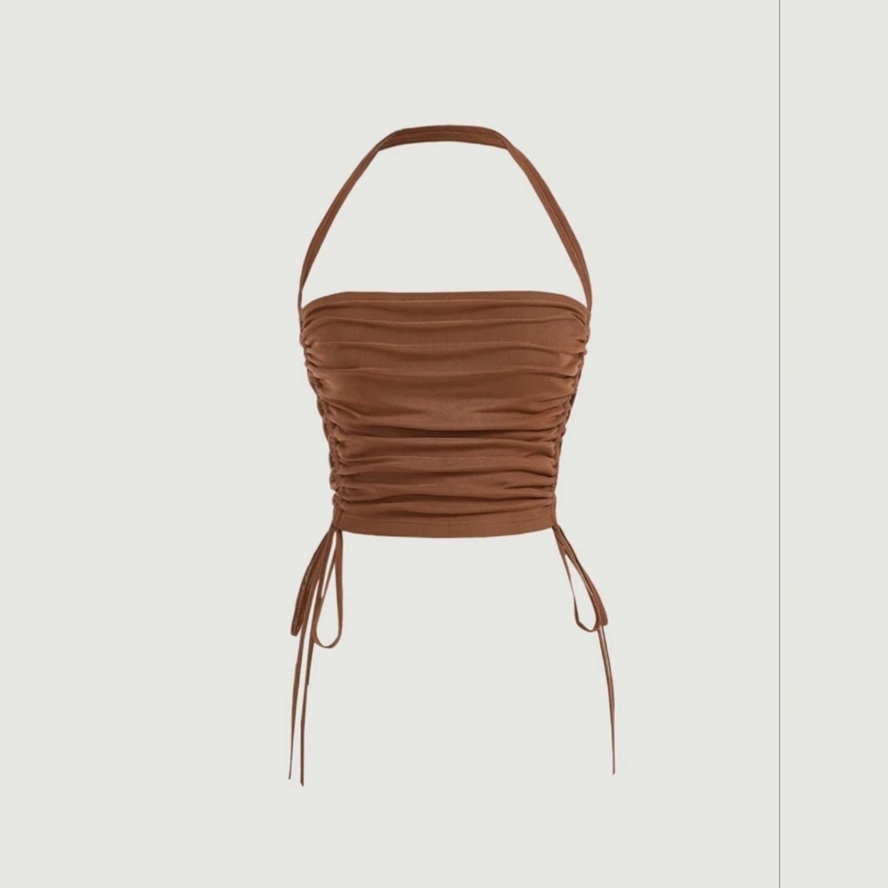 Drawstring Halter Top
